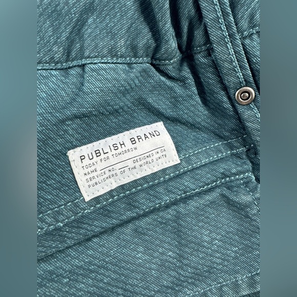 Men’s Publish Jogger Pants Size 30 Blue Green Like New - Picture 5 of 12